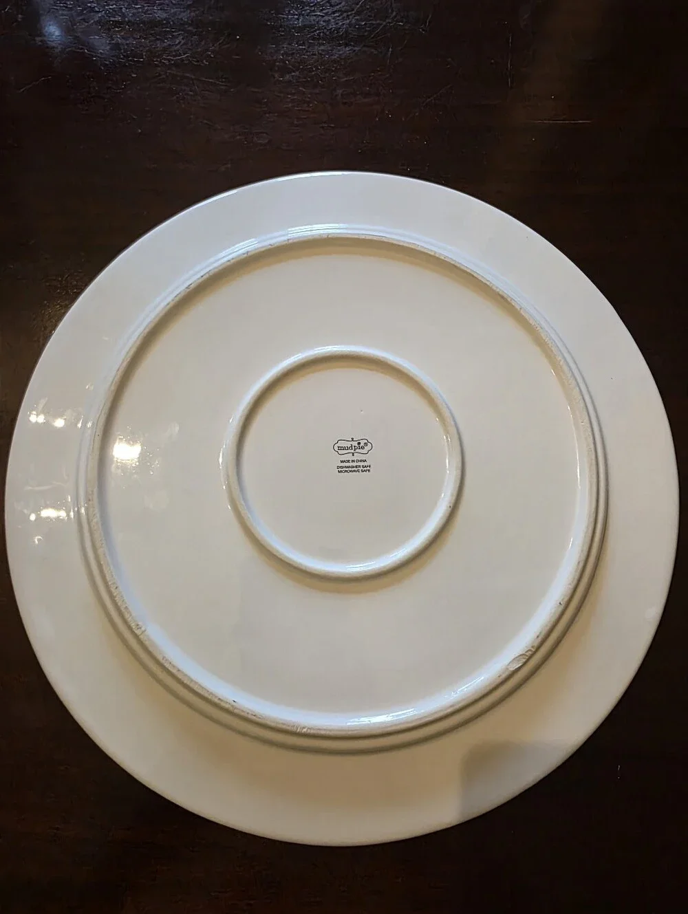 Mud Pie mr. & mrs. Decorative Wedding Blessing Plate - White